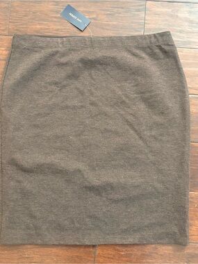 Max Edition Brown Knit Pencil Skirt